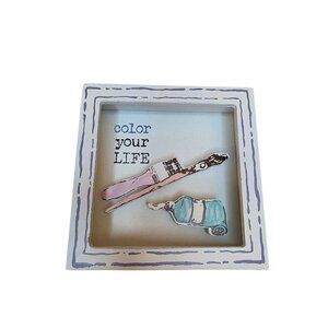 Color Your Life Tabletop Art Shadow Box Decor